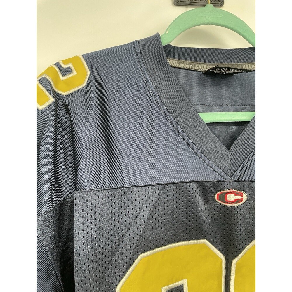Vintage 90s Y2K Colosseum Univ of Michigan Wolverines Jersey #32 Blue Yellow - Picture 15 of 16